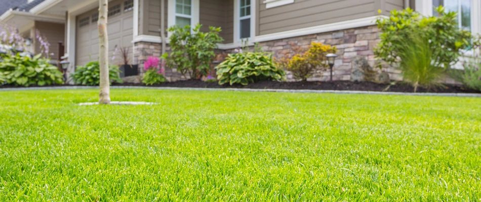Weed free lawn after treatments by Delaware Valley Turf in Newtown, PA.